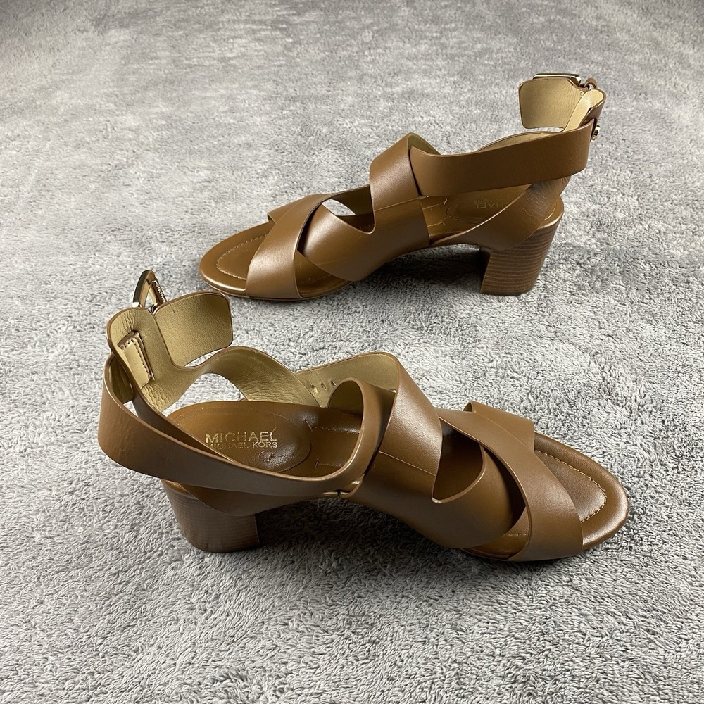 Michael Michael Kors Maribella Sandal Luggage Womens 7.5 Brown